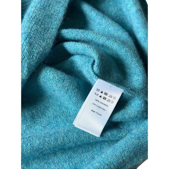 Max studio Cashmere Sweater Top Large Blue - Picture 7 of 8